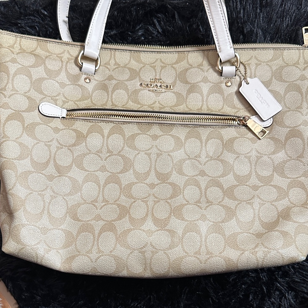 Coach Tan Signature Tote Bag